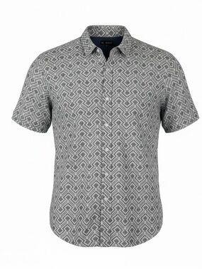 No Retreat Men's Geometric Shirt. Sz. XL